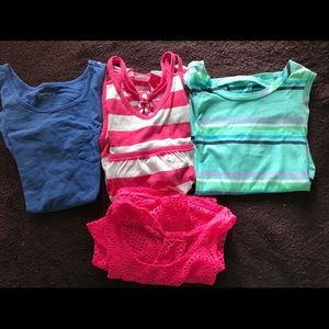 4 girls tank tops size 10/12 large from Old Navy